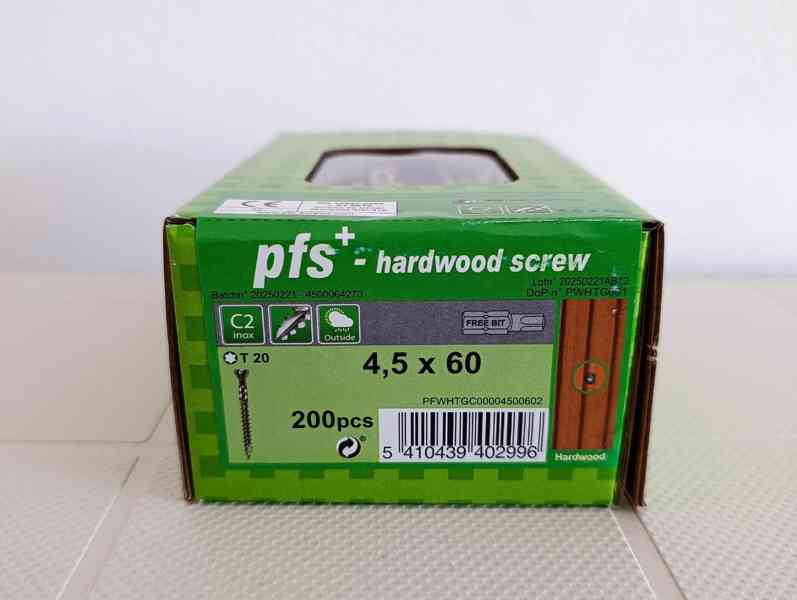 Terasové C2 nerezové vruty, rozměr 4,5x60 TORX, 200ks + bit - foto 2