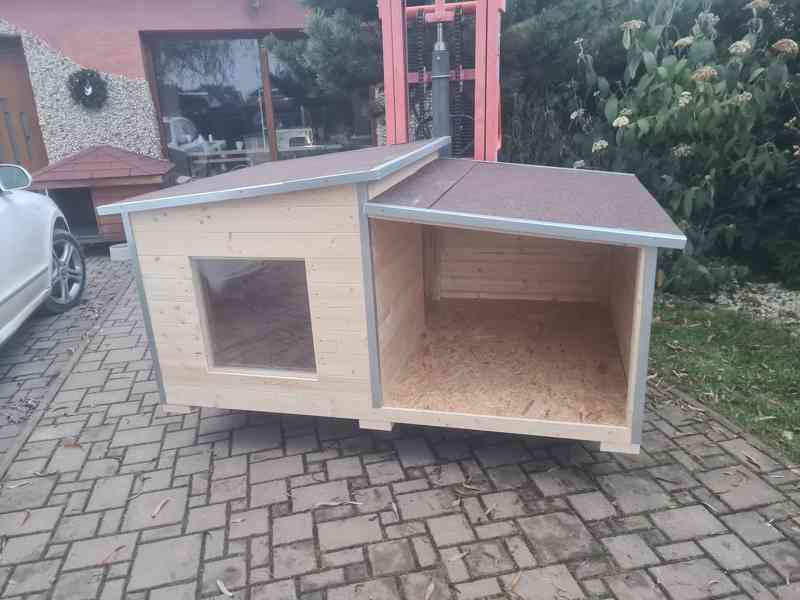 Zateplená psí bouda s předsíňkou, 6 velikostí - foto 1