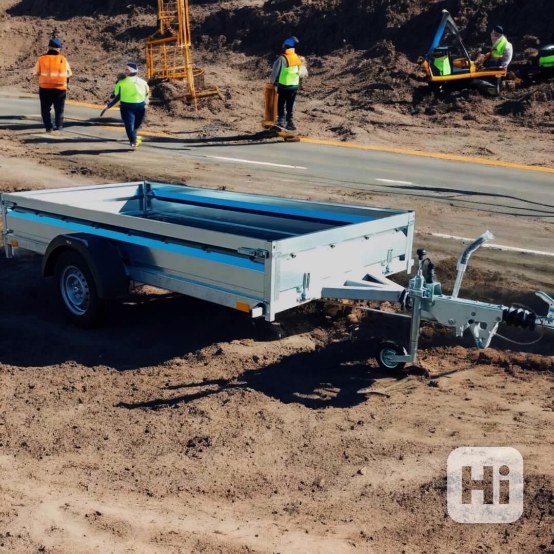 1300Kg brzděný přívěsný vozík 3,0m x1,50, svařovaný rám, DPH - foto 1