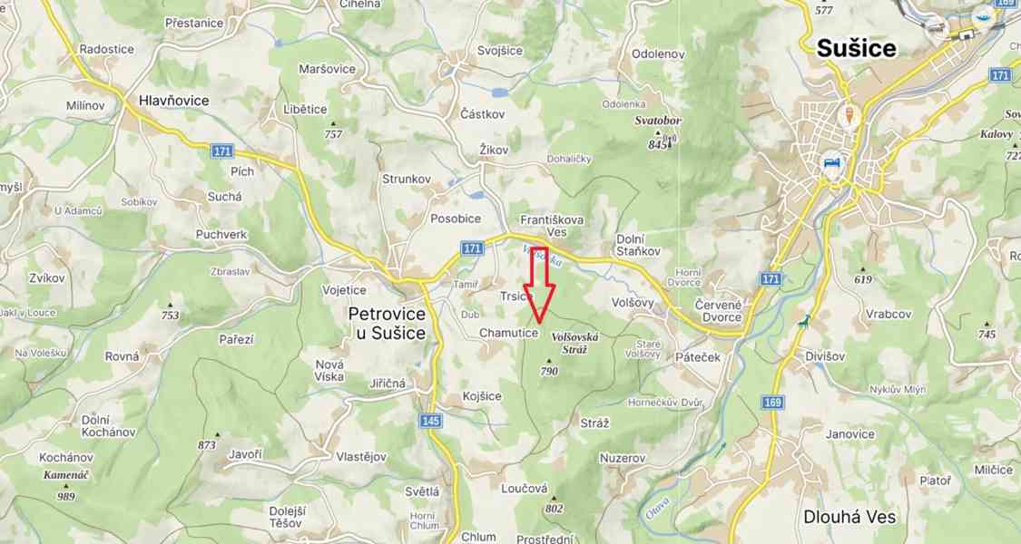 Prodej lesního pozemku 18 883 m² – Trsice,Petrovice u Sušice - foto 2