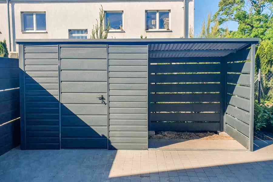  Zahradní domek - 2,5x1,5m + přístřešek 2,2m - dveře TS730 - foto 2