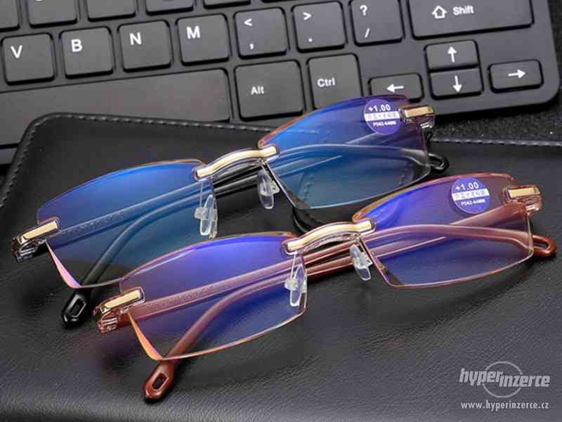 Dioptrické počítačové brýle tzv. Anti-Blue-Ray +2,0 dioptrií - foto 1