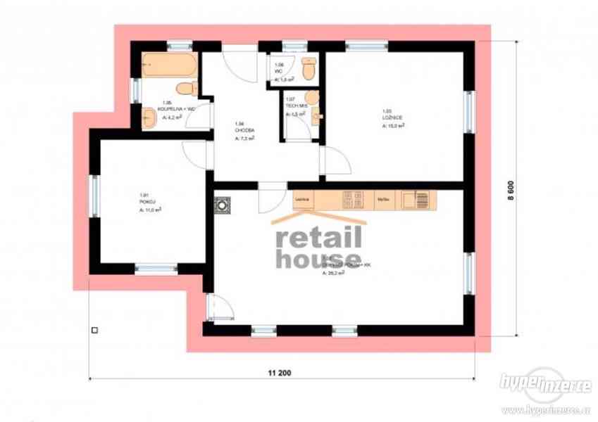 Rodinný dům Retail Smart Top, 3+kk, 67 m2 - foto 8