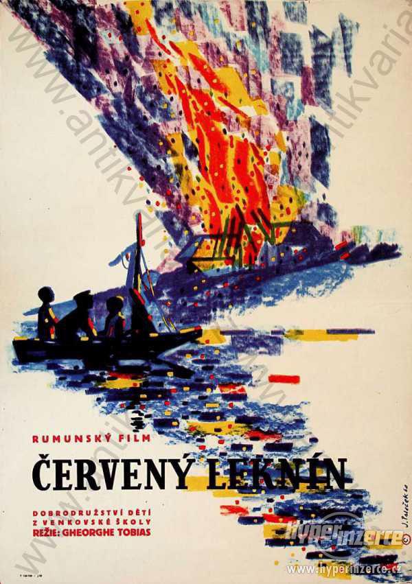 Červený leknín J. Paleček film plakát 1960 A3 - foto 1