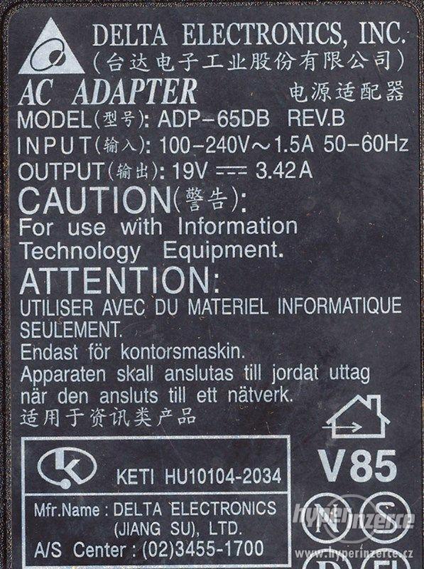 AC Adapter pro Acer 19V 3,42A konektor 5,5x1,7 ADP-65DB - foto 1