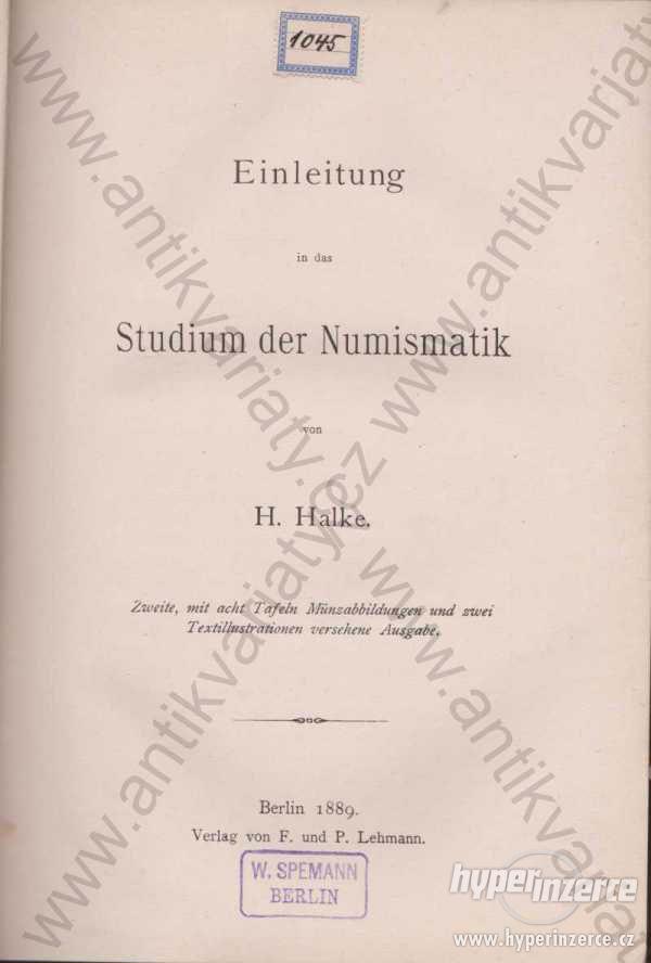 H. Halke Einleitung in das Studium der Numismatik - foto 1