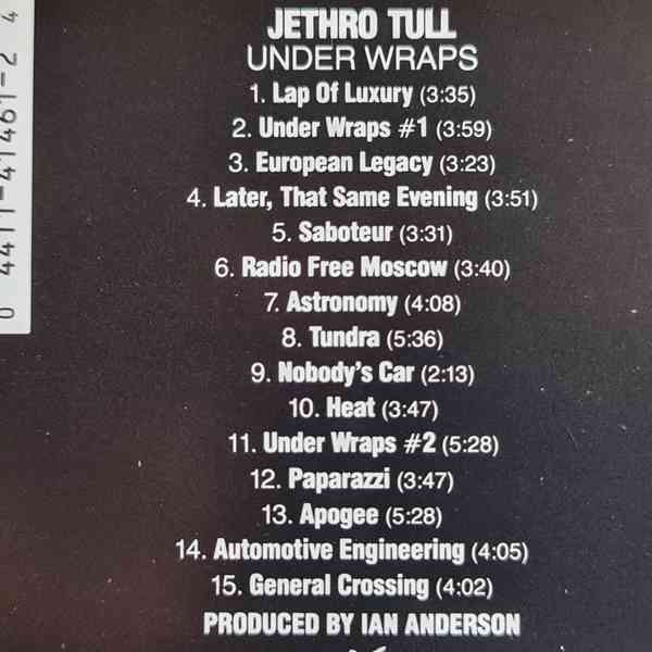 CD - JETHRO TULL / Under Wraps - foto 2