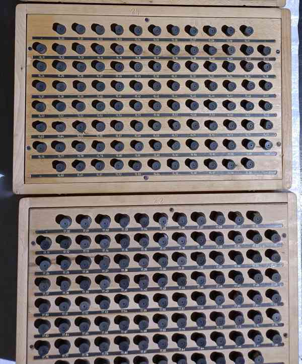 Sada kontrolních trnů, válečkové měrky / doklad - foto 4