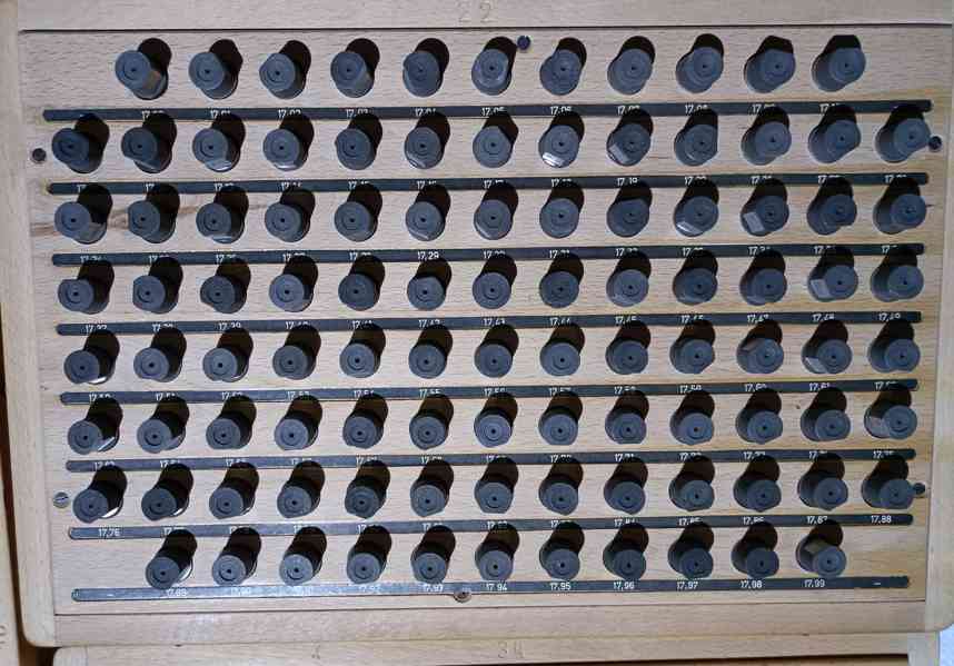 Sada kontrolních trnů, válečkové měrky / doklad - foto 6