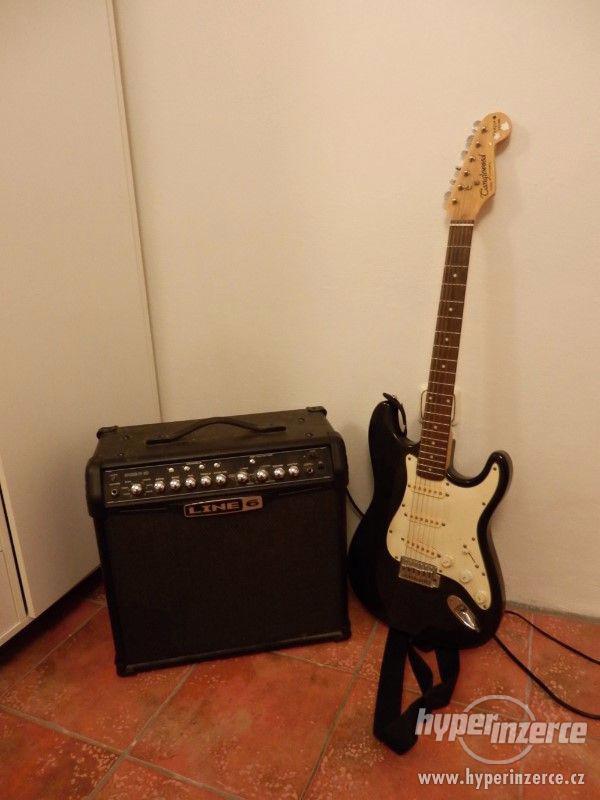 Prodám set elektrickou kytaru + kombo - foto 1