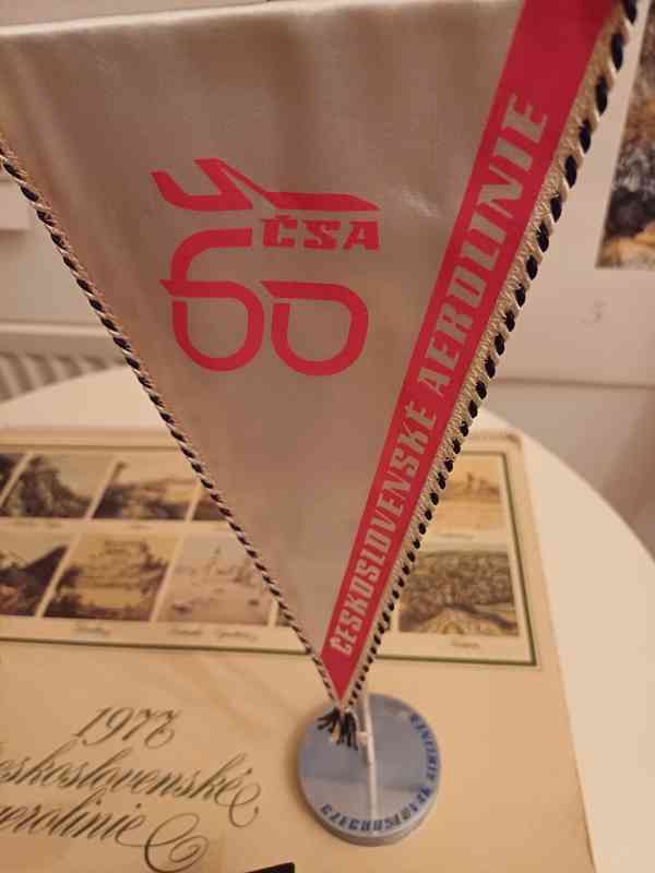 ČSA retro aktovka, kožená peněženka a vlaječka - foto 3