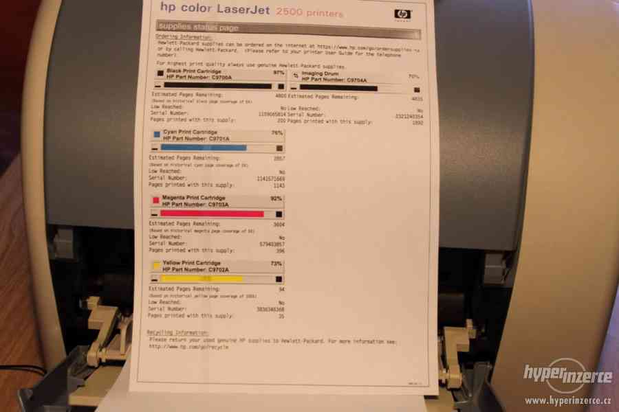Barevná Laserová Tiskárna HP Color LaserJet 2500L - foto 6