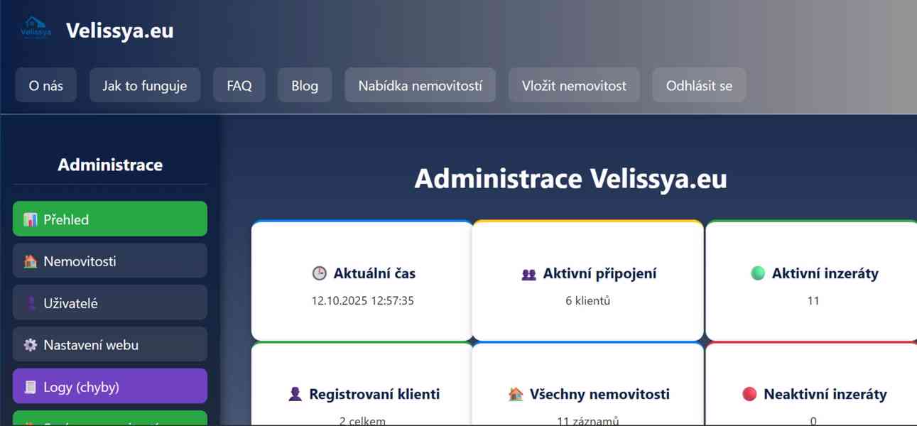 Prodej hotového webu Velissya.eu – realitní samoobsluha - foto 2