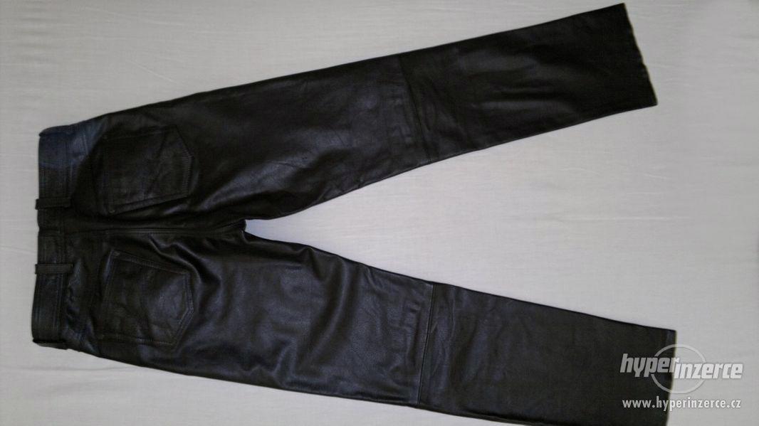 Pánské černé kožené kalhoty - foto 2