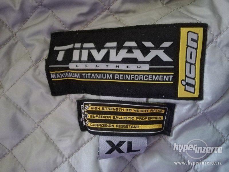 Moto kožená bunda Icon Timax - foto 2
