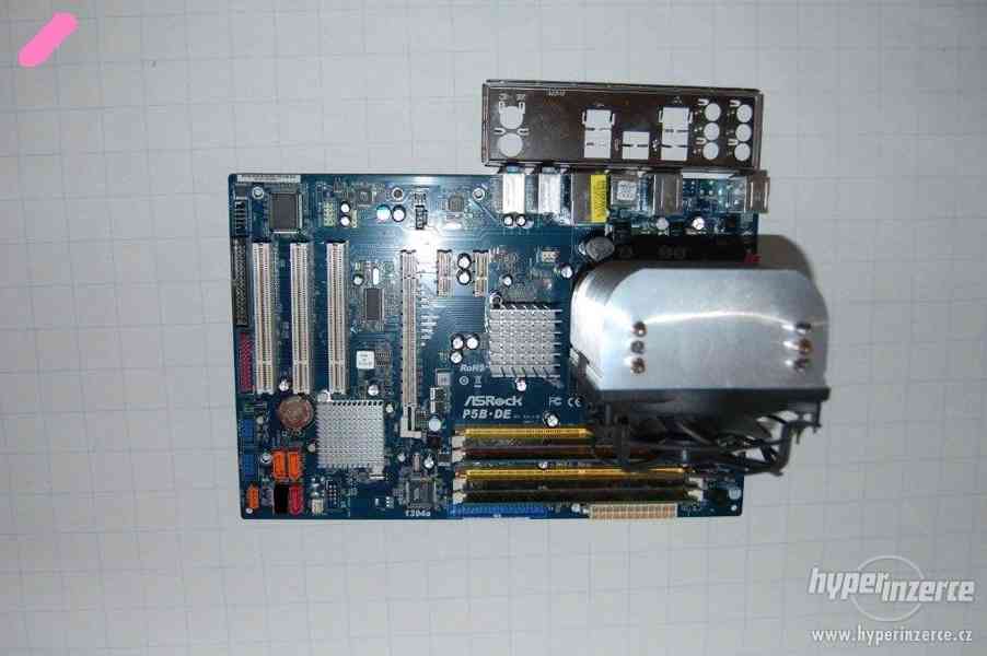 Intel Core 2 Quad 2,40GHz+chladič+HERNÍ deska ASROCK P5B-DE - foto 5