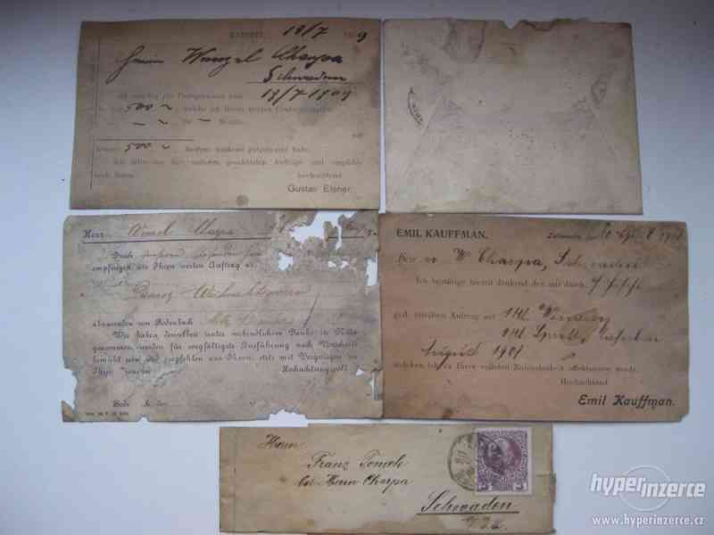 FILATELIE - lístky z roku 1905 obec Ústí n.L. - Svádov - foto 2