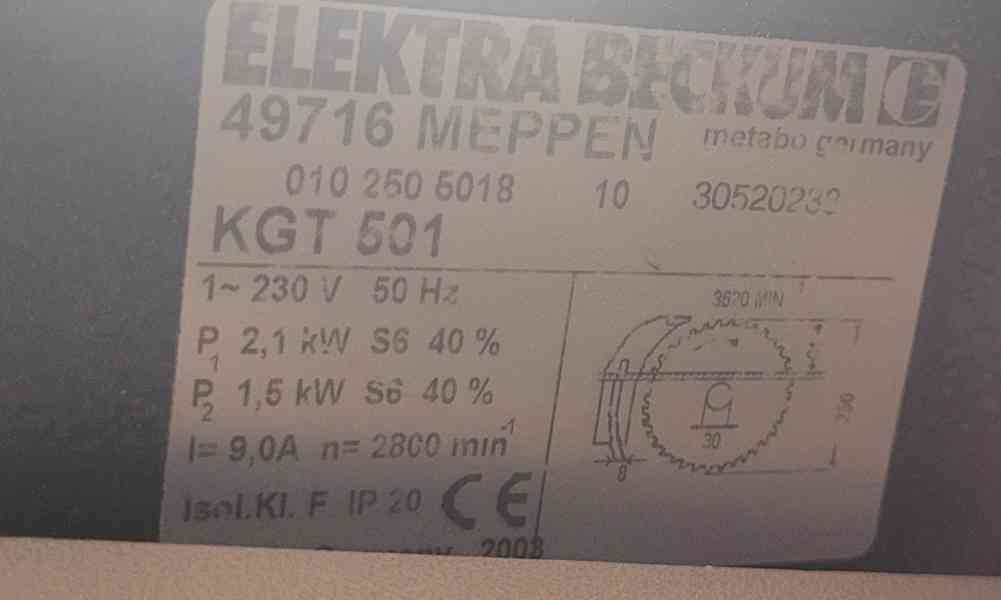 Montážní profi pila KGT 501 Elektra Beckum Metabo - foto 4