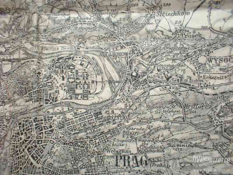 Mapa Prahy a okolí - Rakousko-Uhersko - foto 1
