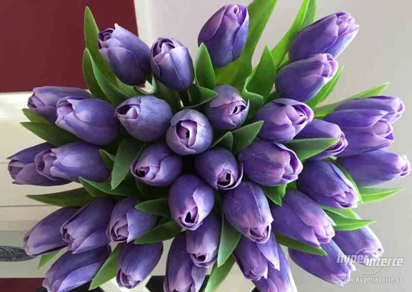 Nové plastové tulipány - 30 barevných odstínů - foto 4