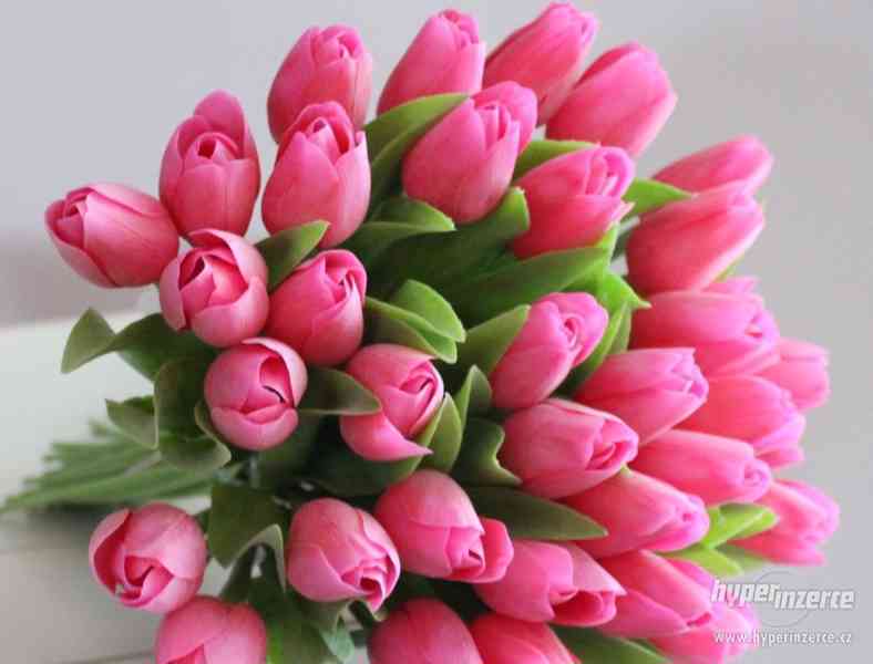 Nové plastové tulipány - 30 barevných odstínů - foto 5