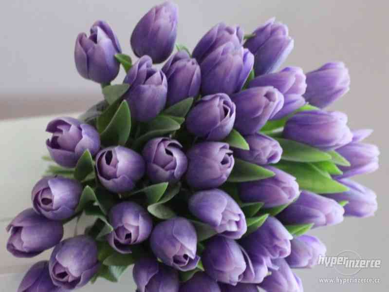 Nové plastové tulipány - 30 barevných odstínů - foto 6