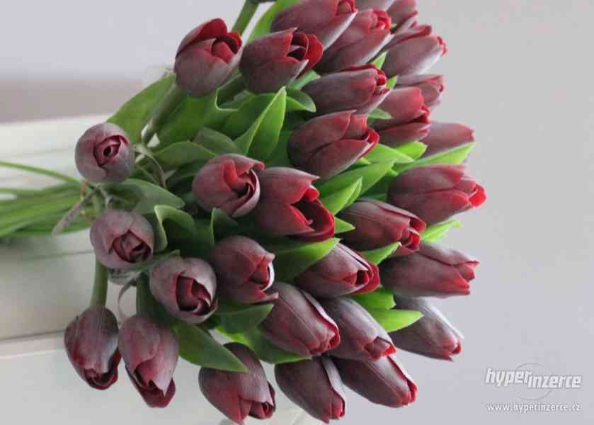 Nové plastové tulipány - 30 barevných odstínů - foto 8