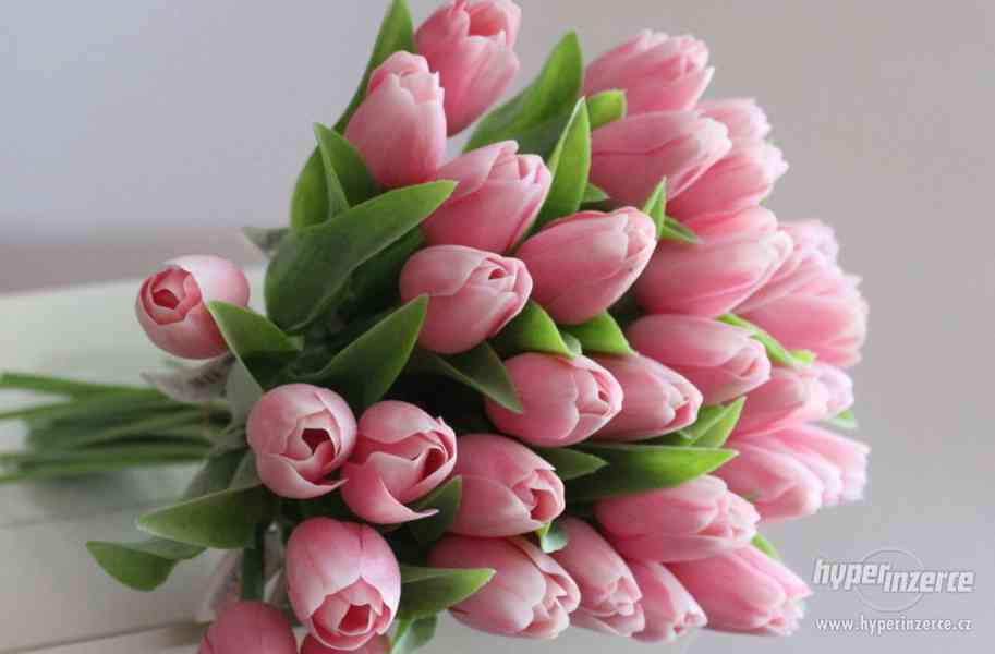 Nové plastové tulipány - 30 barevných odstínů - foto 10