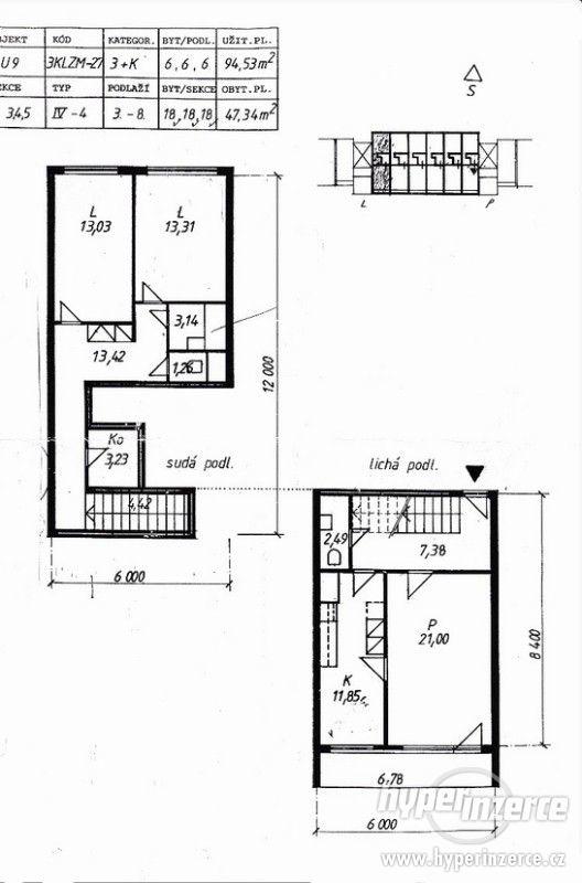 Praha 5, Seydlerova, Mezonetový byt, 3 + K + L, OV, 106 m2 - foto 14