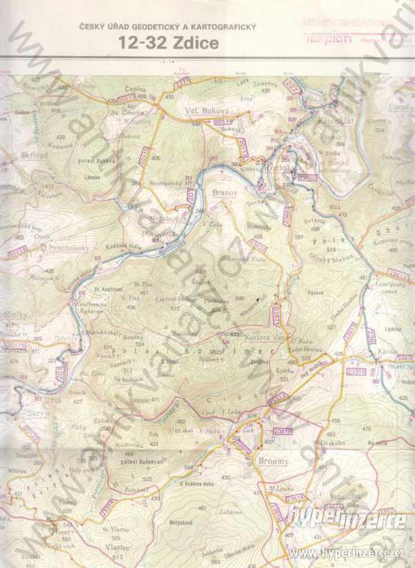 Základní mapa ČSSR - Zdice- 1:50 000 - foto 1