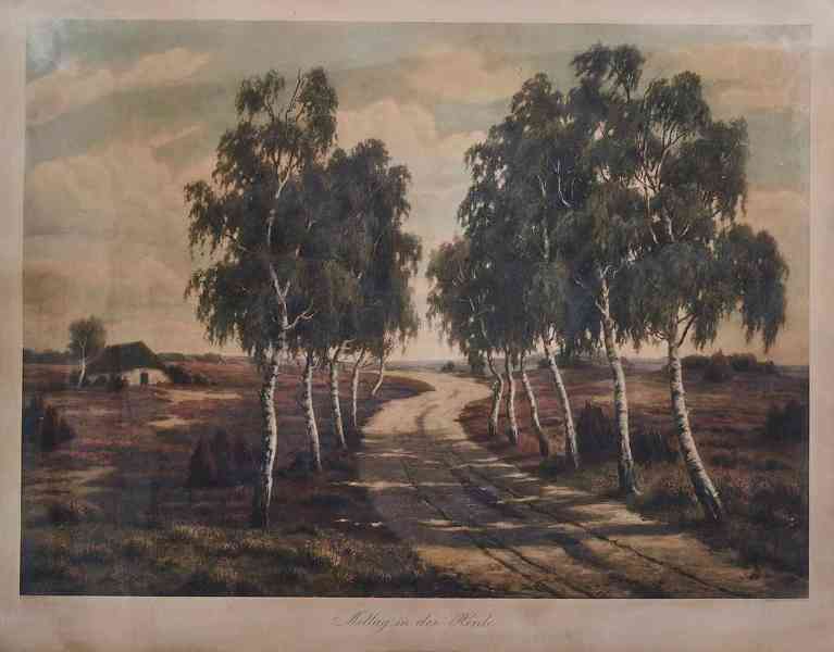 „Mittag in der Heide“ – krajina s břízami od H. Schmidta - foto 2