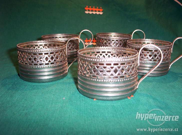 Starožitné držáčky na horké poháry - čaj - foto 1