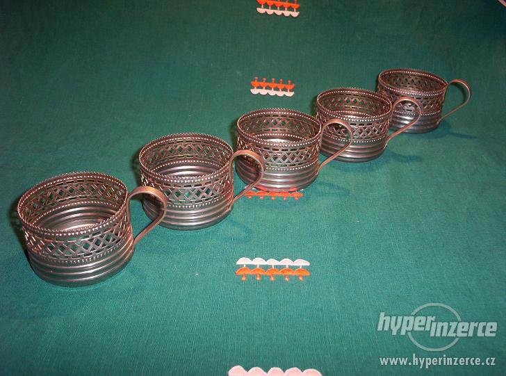Starožitné držáčky na horké poháry - čaj - foto 2