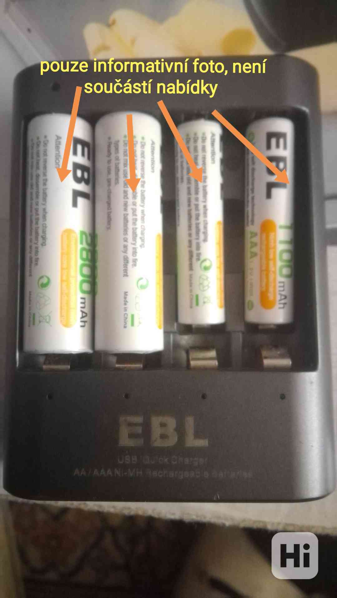 USB Nabíječka baterií pro tužkové a mikro tužkové baterie  - foto 1