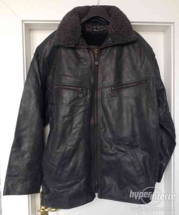 Pánská kožená bunda černá - foto 1