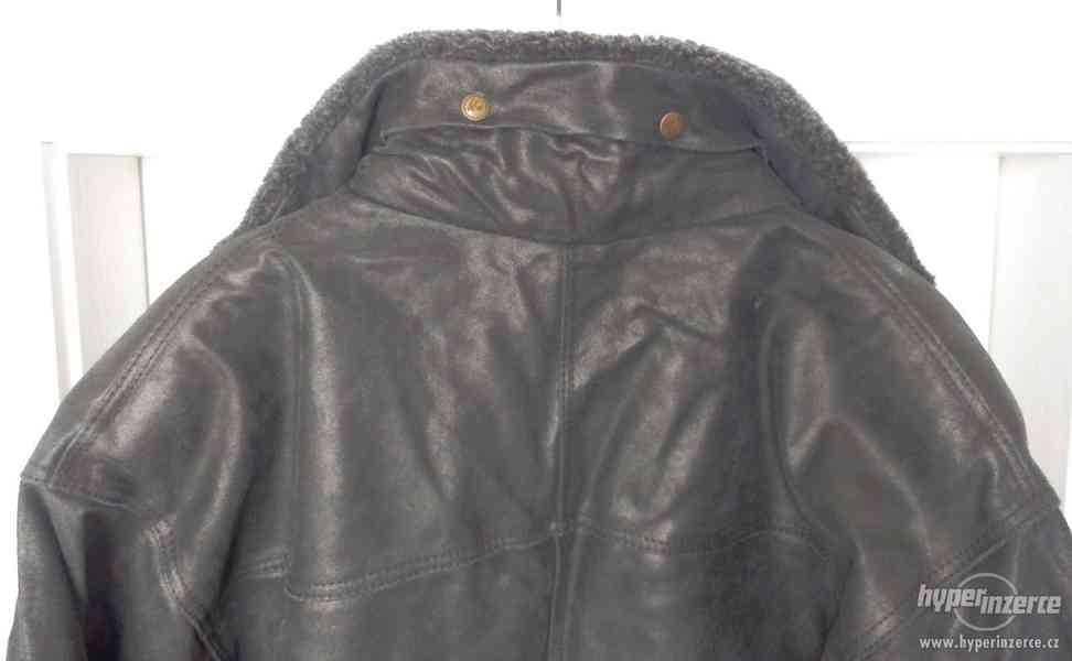 Pánská kožená bunda černá - foto 5