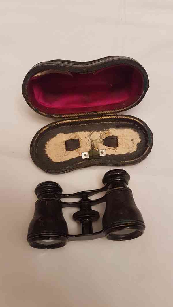 Mosazné starožitné divadelní kukátko menší - foto 3