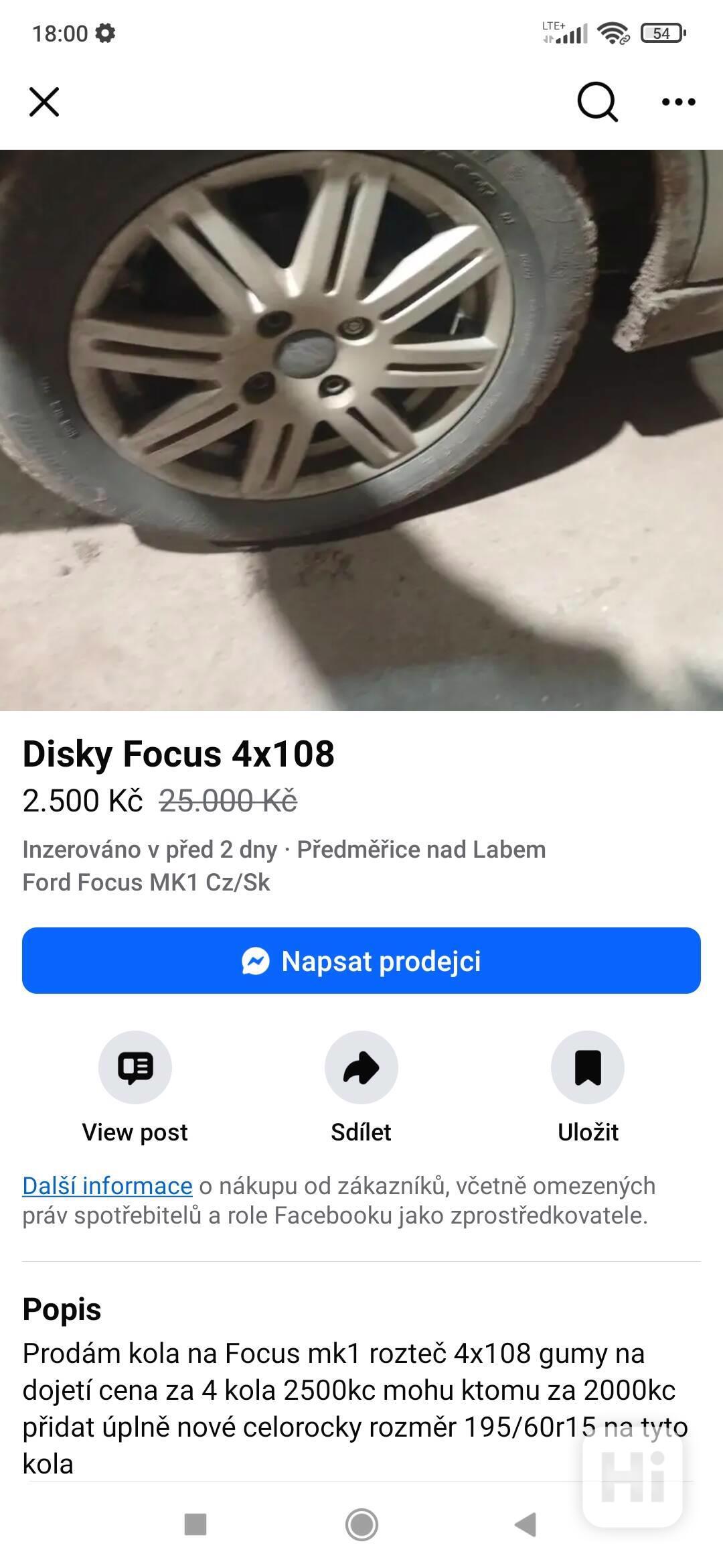 Disky Focus 4x108 - foto 1