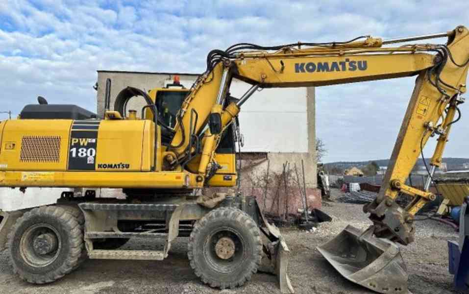 18t bagr opěry Komatsu PW180 bez AdBlue SPZ 3lopaty - foto 2