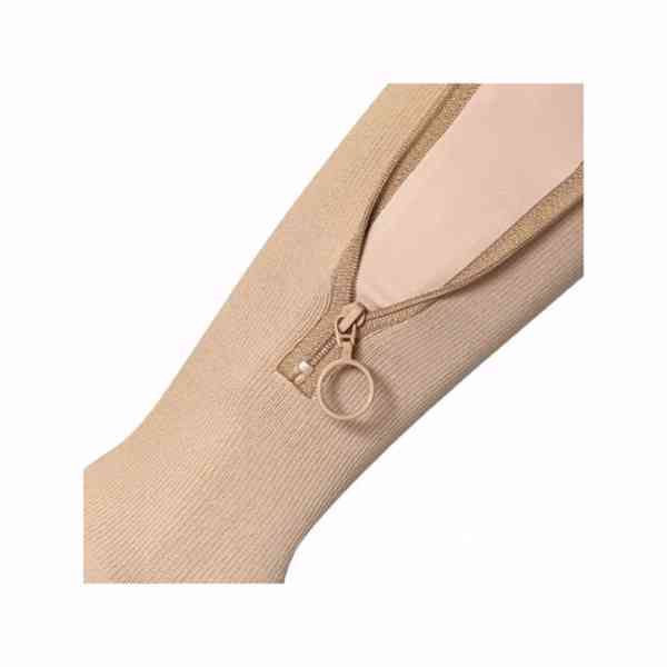 Kompresní podkolenky se zipem ZBCH otevřená špice - béžové - foto 3