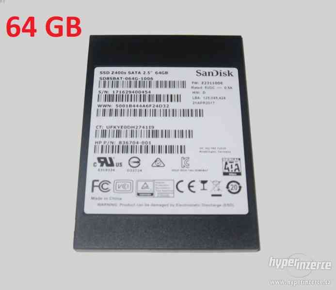 SSD disk 64GB, 2.5" SanDisk Z400s, MLC, SATA III