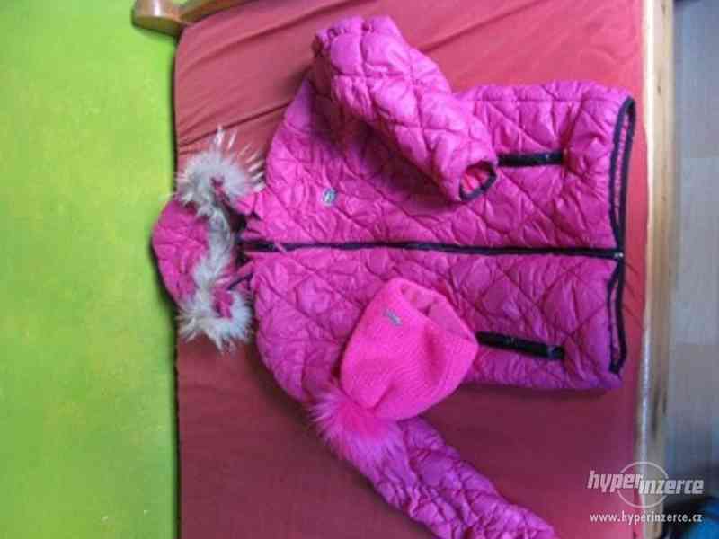 luxusní peřová bunda s kožešinou, v. 36-38, růžová - foto 1