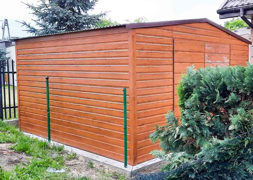 Zahradní domek 4x4m sedlová střecha - vrata + 2x okno TS281 - foto 2