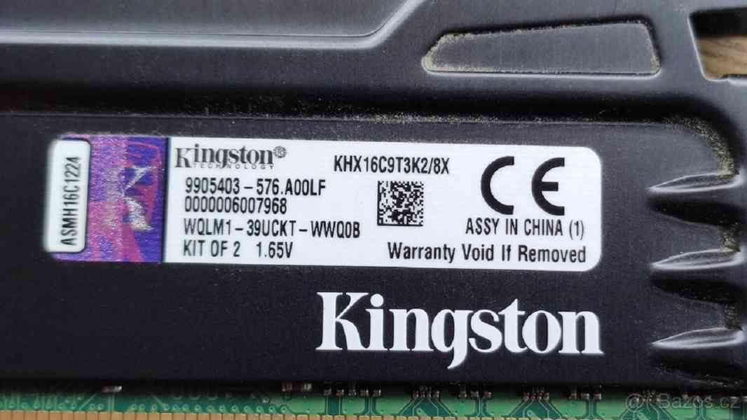 2x paměť Ram Kingston 4+4 GB, ZÁRUKA - foto 2