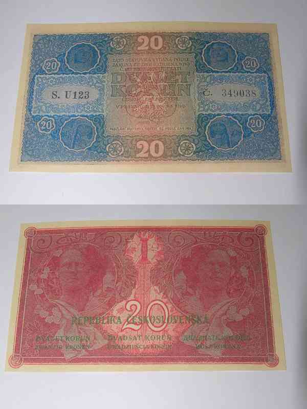 Kopie vzácných 1 republikových bankovek - Mucha - foto 2