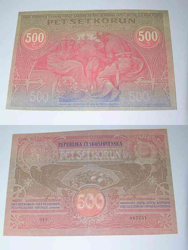 Kopie vzácných 1 republikových bankovek - Mucha - foto 5