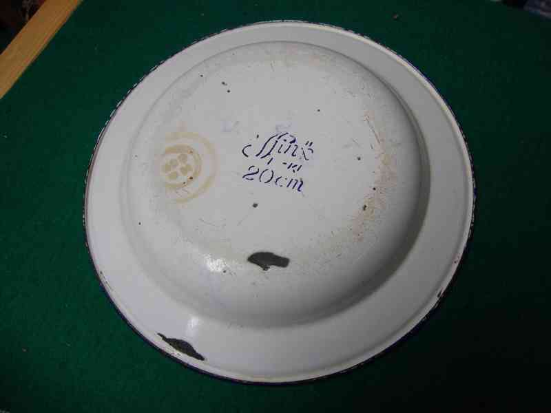 Retro plechový smalt dětský talíř 20 cm Mickey Mouse pěkný - foto 5