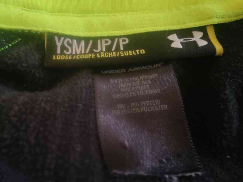Bunda Under Armour s kapucí neonově žlutá 140–145 cm / 10 le - foto 3