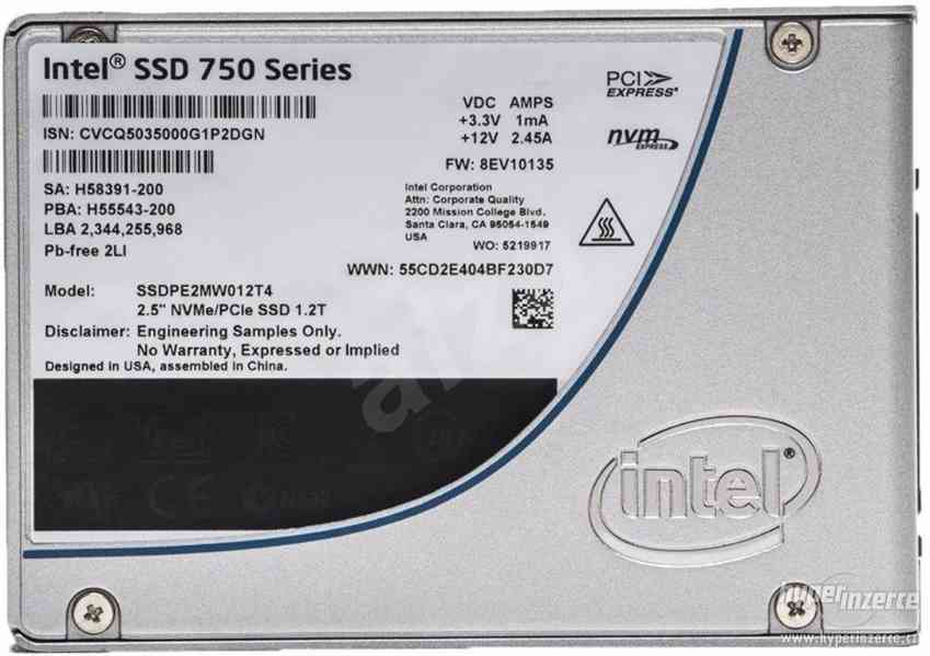 Intel 750 Series 800GB SSD 2.5" - foto 1