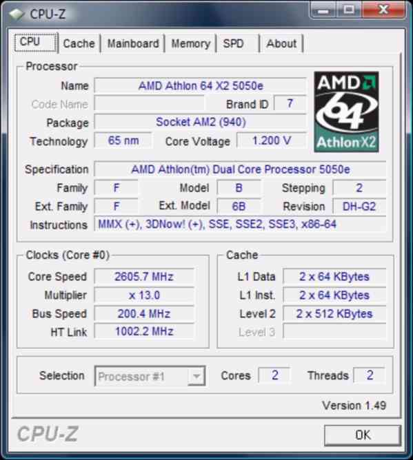 AMD Athlon X2 5050e 2.6Ghz 65nm TDP 45W s.AM2 - foto 4